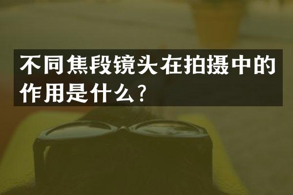 不同焦段镜头在拍摄中的作用是什么？